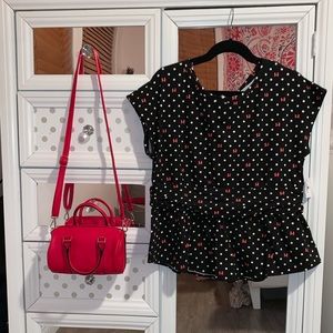 MINNIE MOUSE PEPLUM TOP